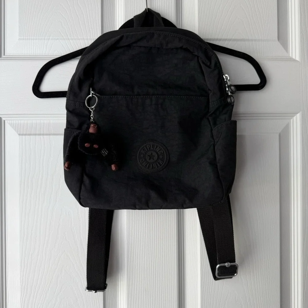 Kipling Ferris Backpack Small Bag Travel Casual Polyamide Black Tonal